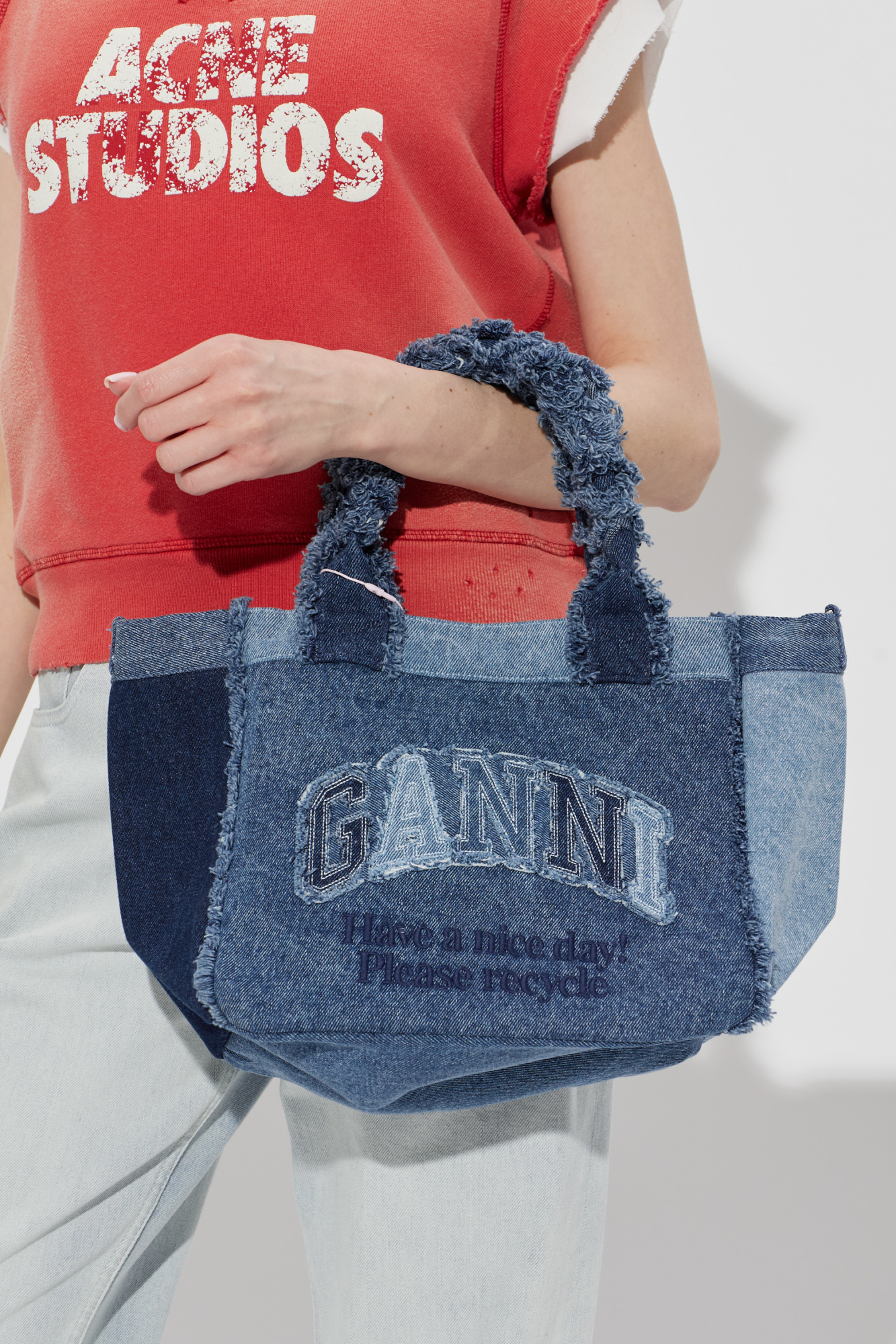 Ganni Shopper-type logo tote bag | Women's | Vitkac
